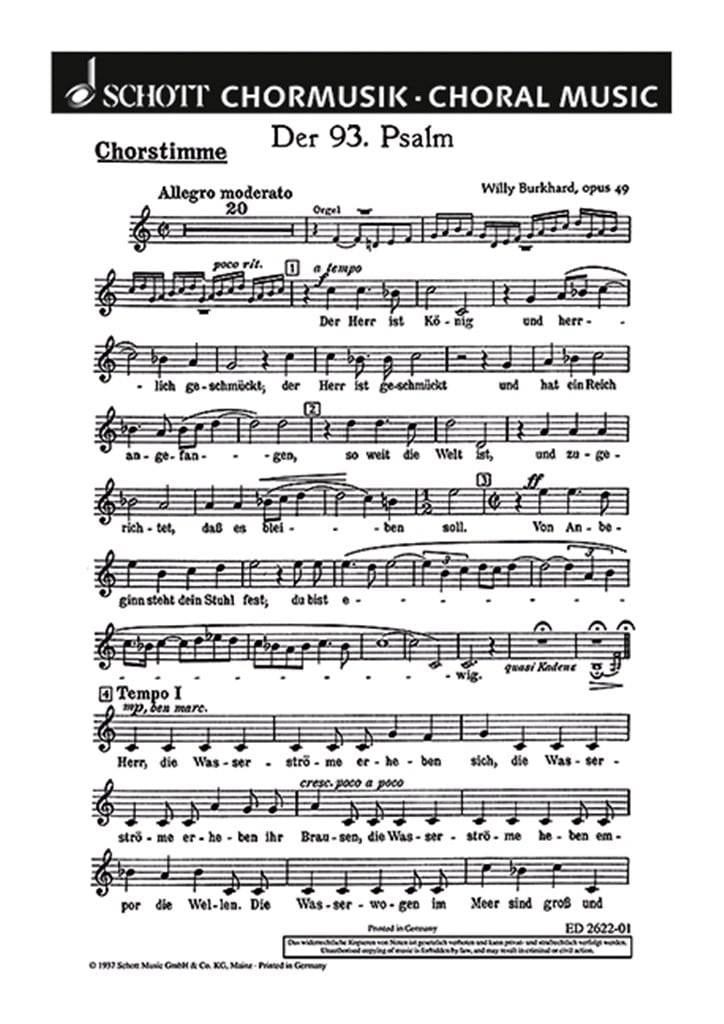 Der 93. Psalm op. 49